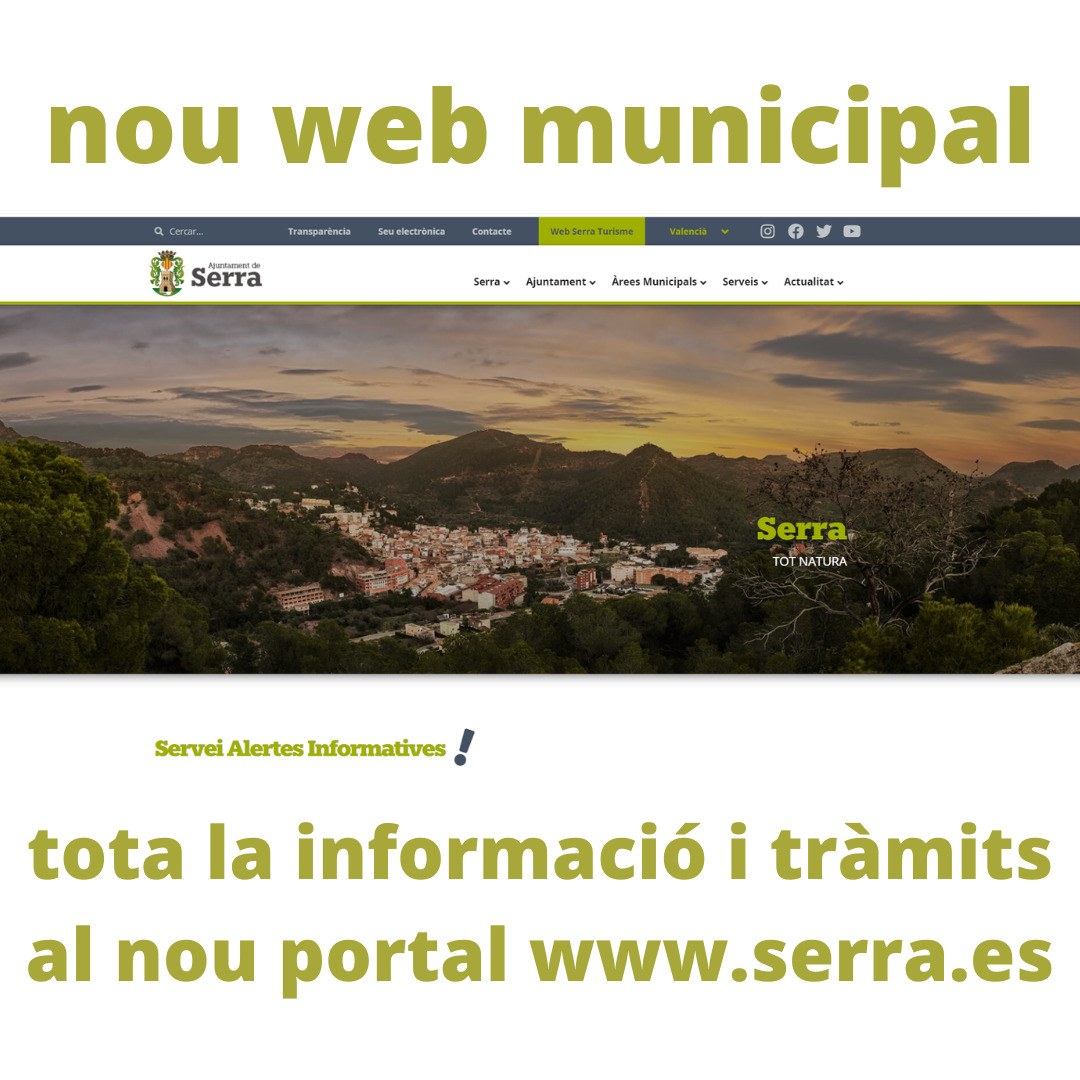 Lee más sobre el artículo El Ayuntamiento de Serra estrena nueva web municipal