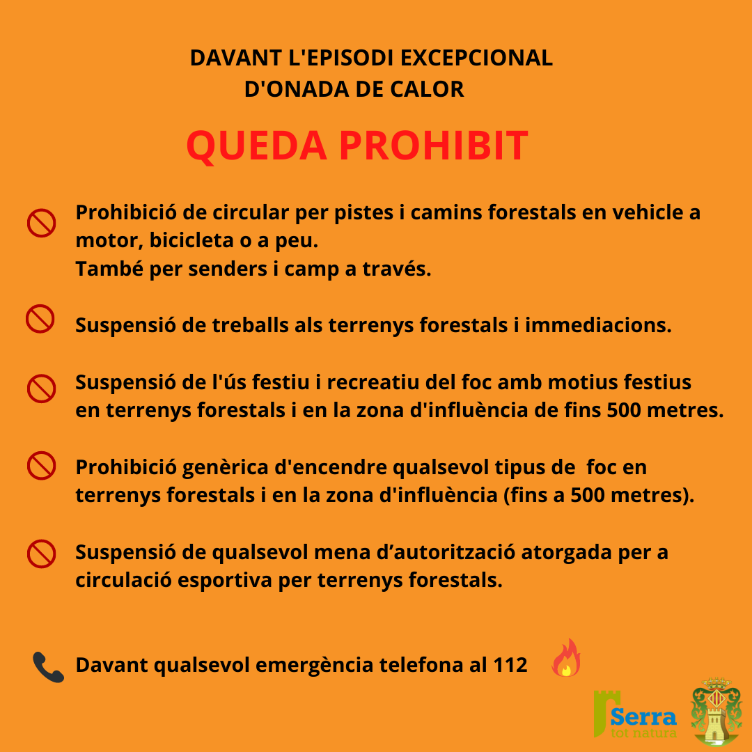 Lee más sobre el artículo Prohibiciones especiales durante la ola de calor