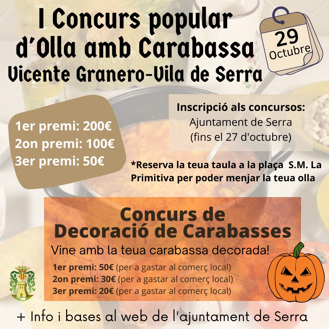 Lee más sobre el artículo Serra celebra el I concurso popular de olla amb carabassa