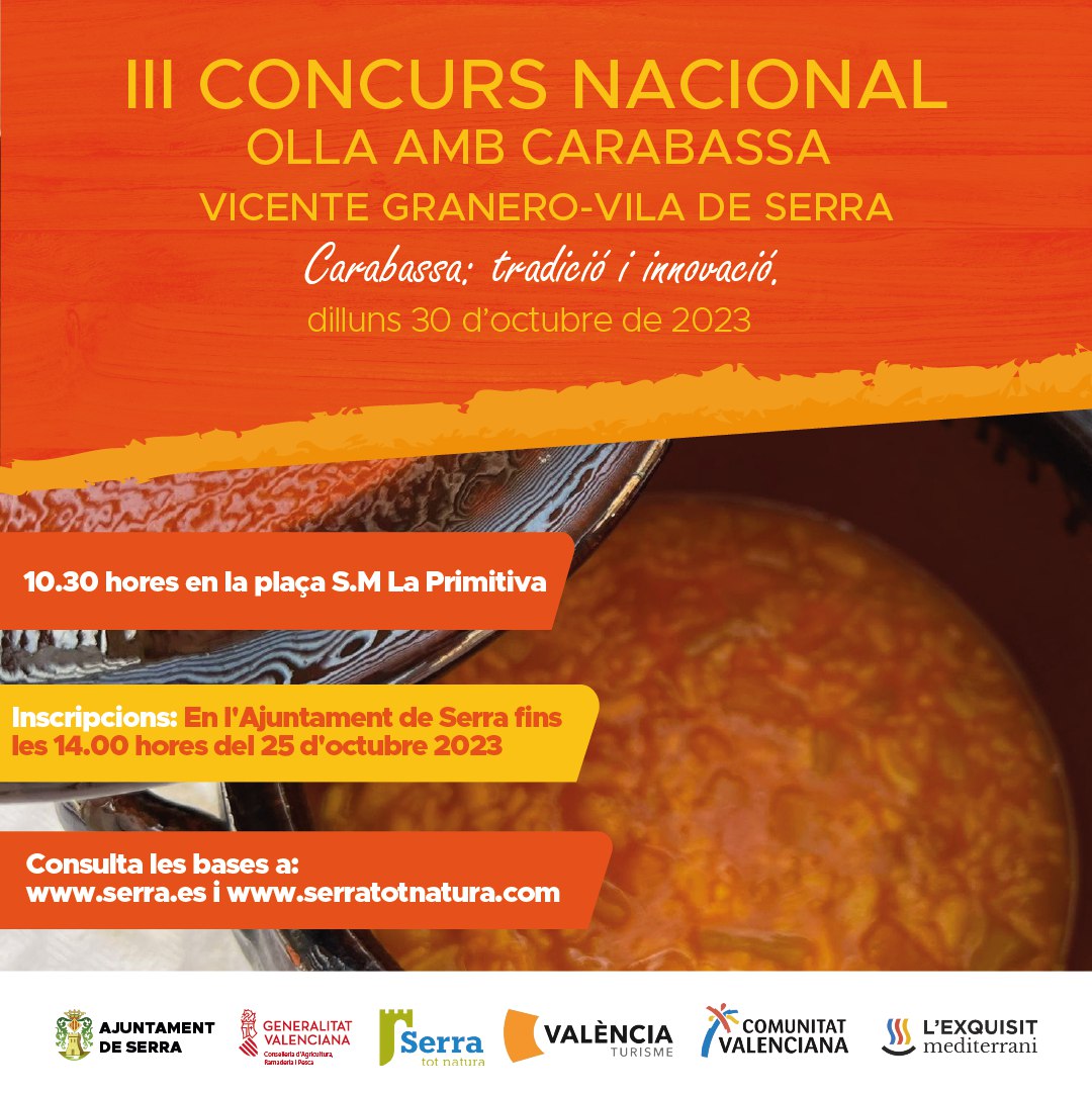 Lee más sobre el artículo III Concurso nacional d’Olla amb Carabassa Vicente Granero-Vila de Serra