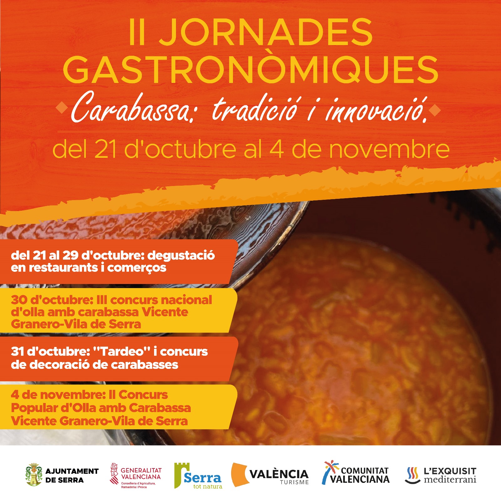 Lee más sobre el artículo Serra celebra las II jornadas gastronómicas de la calabaza