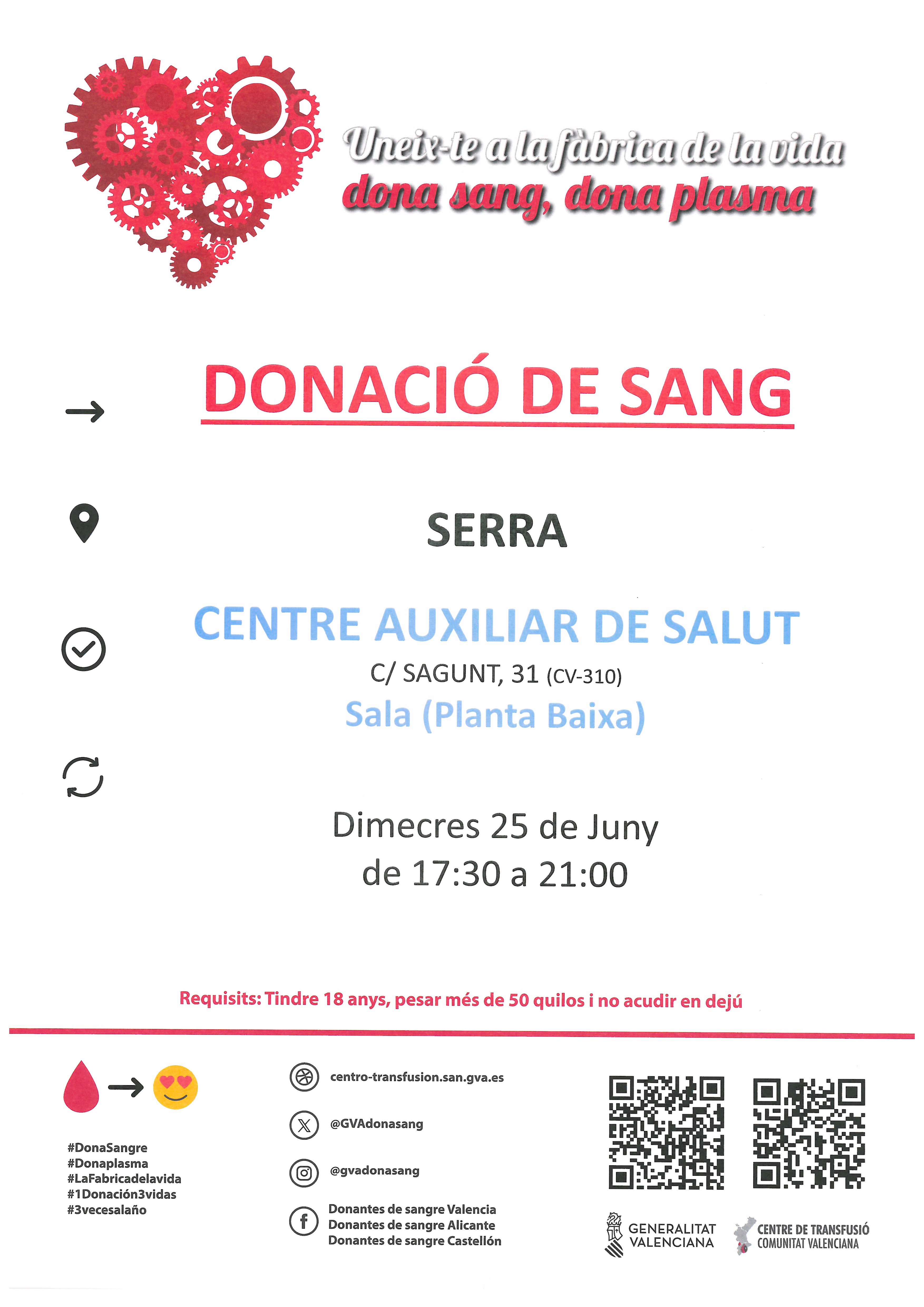 Lee más sobre el artículo Donación de sangre junio 2025