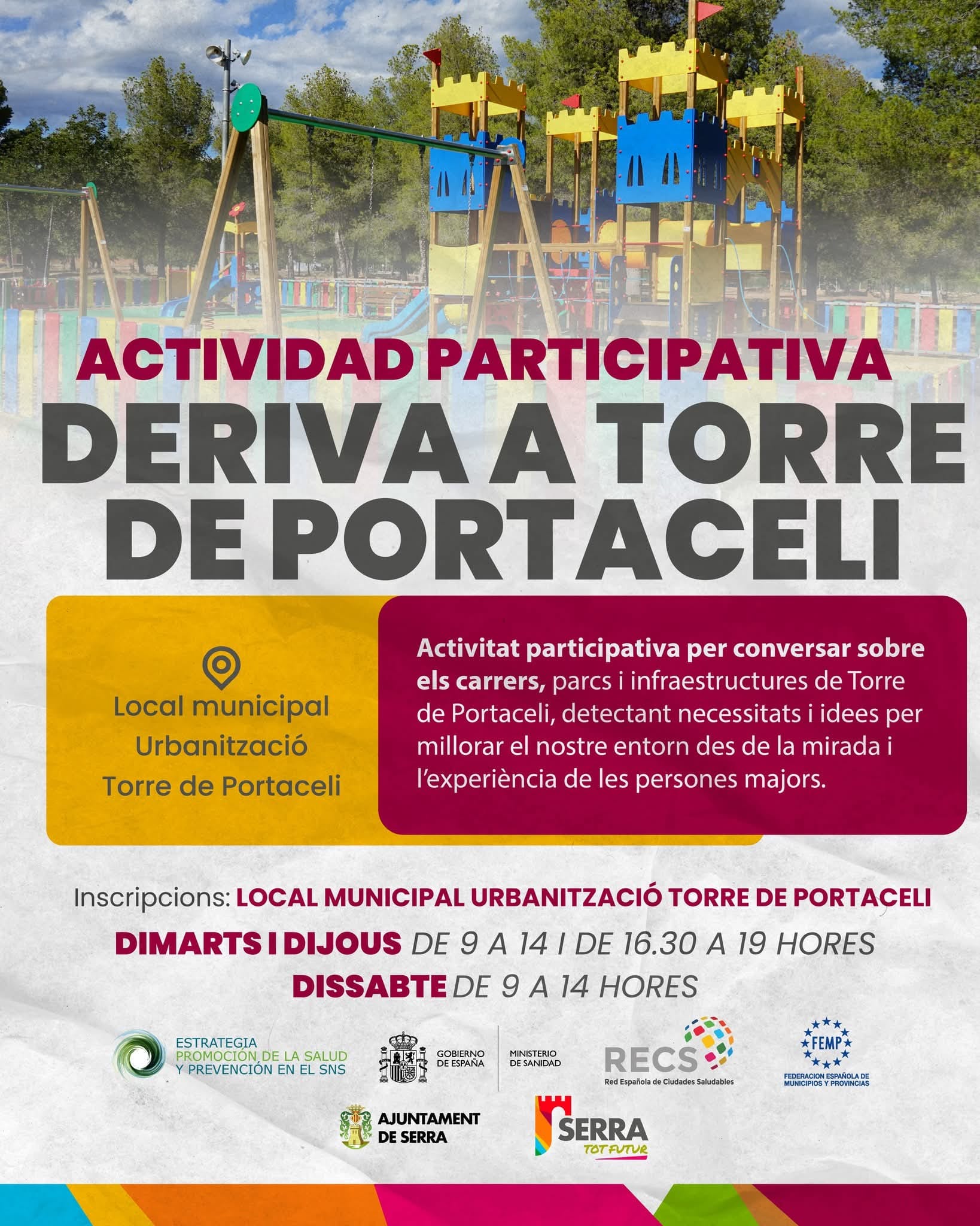 Read more about the article Taller participatiu deriva a Torre de Portaceli