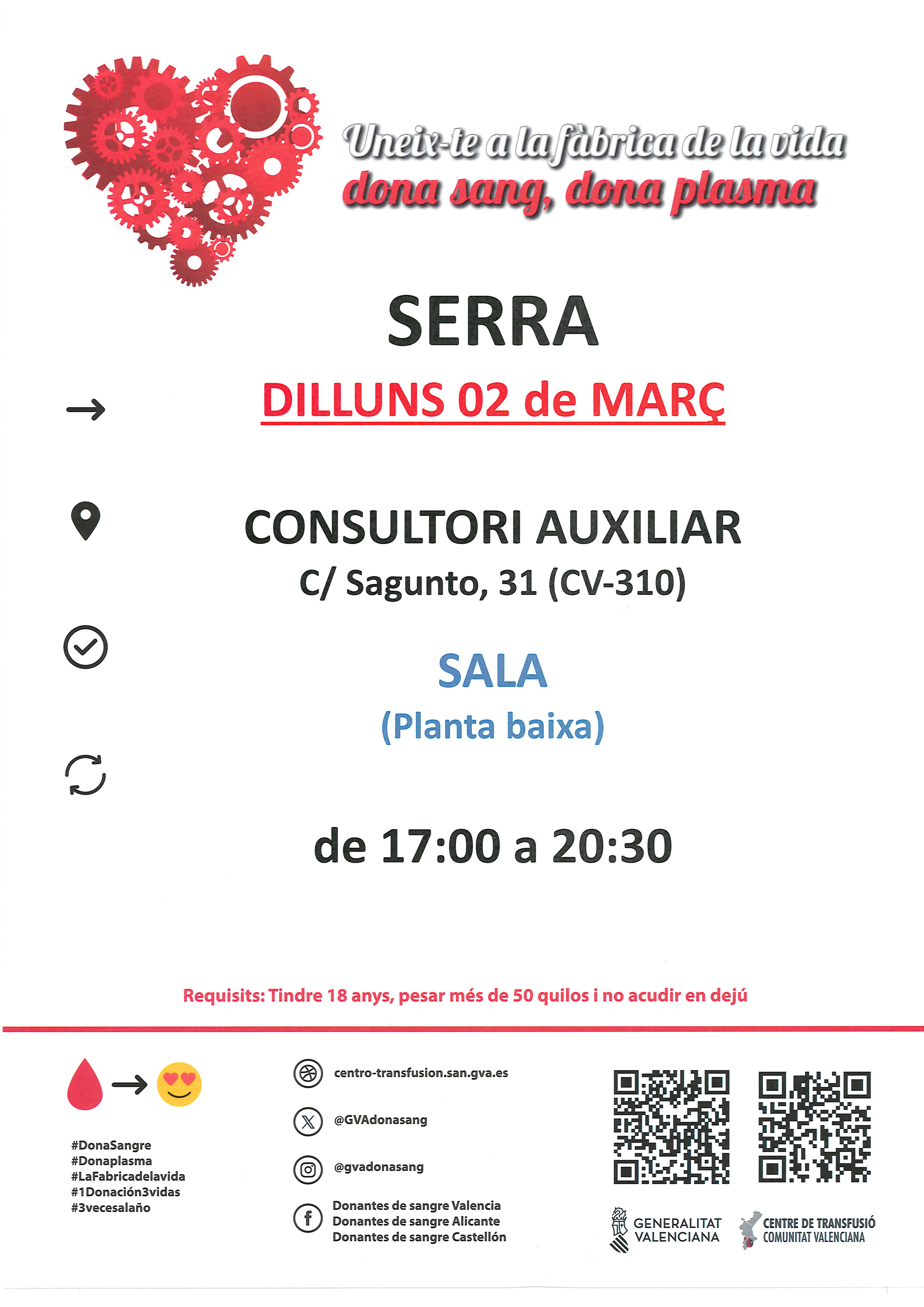 Lee más sobre el artículo Donación de sangre marzo