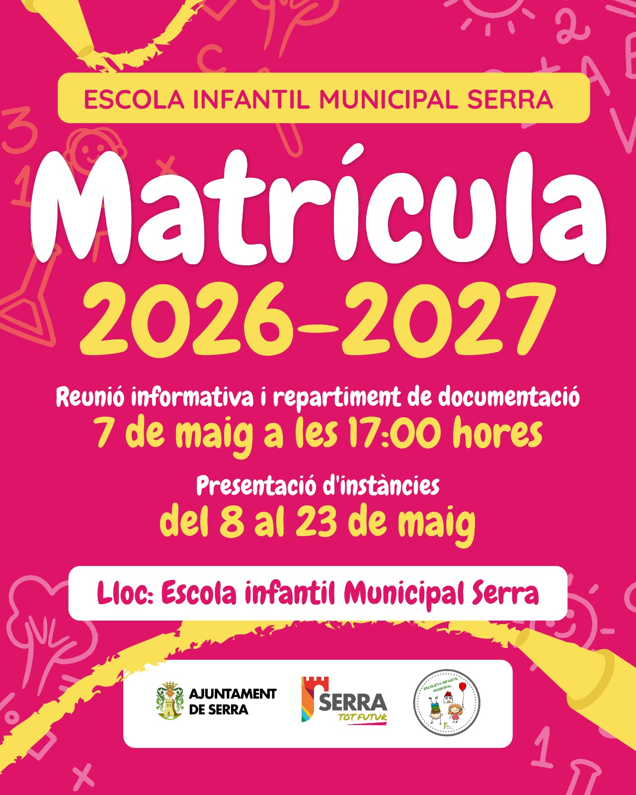 Lee más sobre el artículo Matriculación escoleta infantil municipal